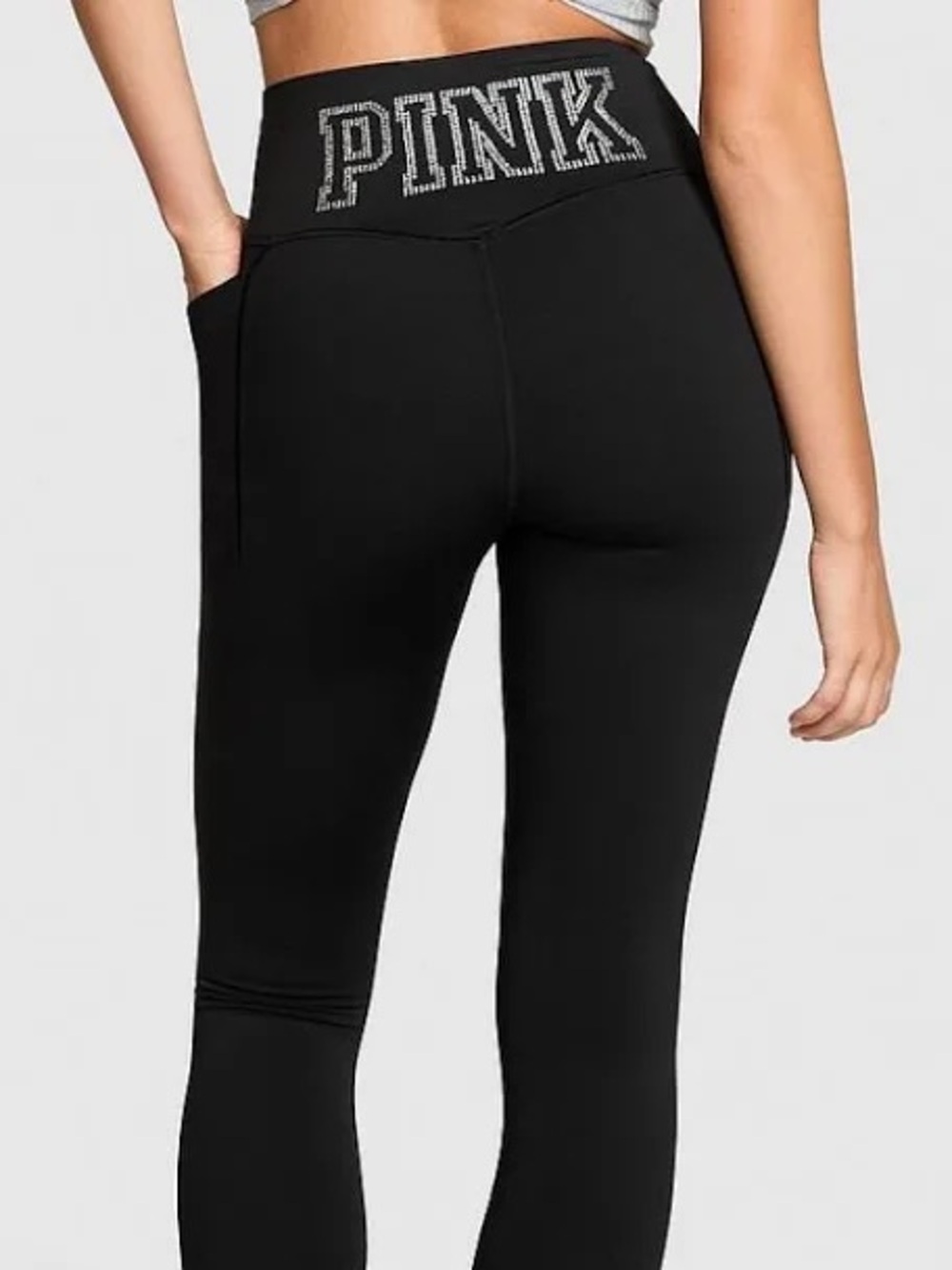 NWOT PINKK VS BLACK BLING RELAY LEGGINGS